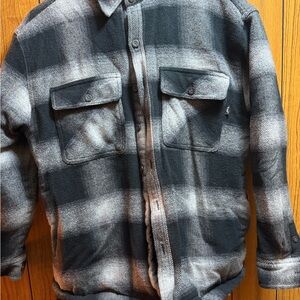 TNA Black and Gray Checkered Shirt Jacket